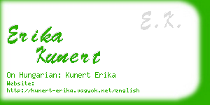 erika kunert business card